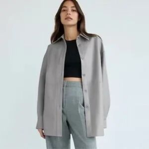 Babaton Pelli Shirt Jacket, Marble Grey, Like NEW